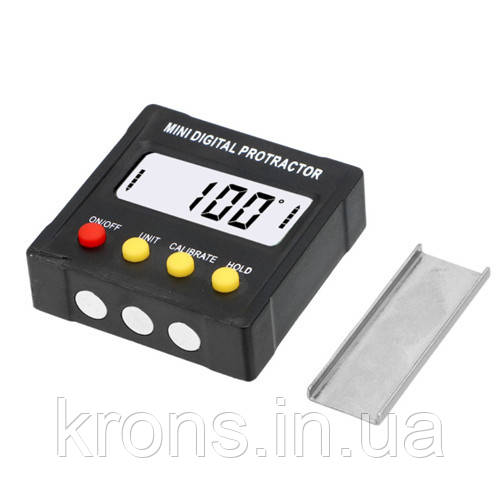 Кутомір електронний Міні 360 магнітний, рівень, транспортир MT-2010, фото 1