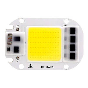 Світлодіодна матриця з драйвером COB LED 50Вт 4500лм 220В, біла