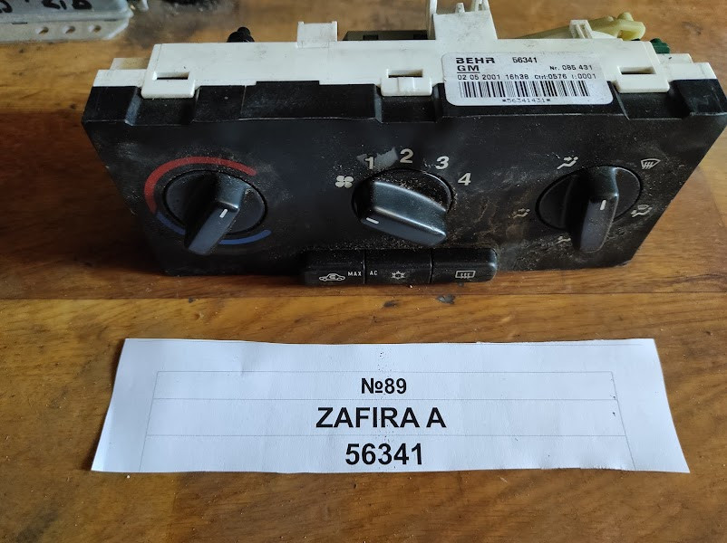 No89 Б/у  Блок управління пічкою / клімат-контролем 56341 для Opel Zafira A 1999-2005, фото 1