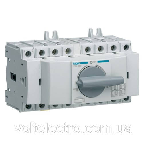 Перемикач Hager трипозиційний I-0-II 400/690В, 20 А, 4п