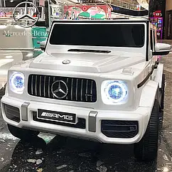 Дитячий електромобіль джип Mercedes G63 AMG білий гелик