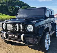 Детский электромобиль джип Mercedes G63 AMG черный гелик