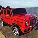 Дитячий електромобіль джип Mercedes G63 AMG червоний гелик, фото 4