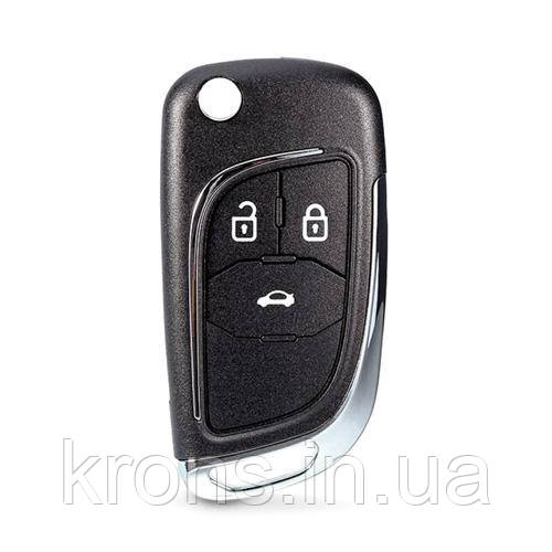 Викидний ключ, корпус під чіп, 3кн DKT0269, Chevrolet, HU100, NEW