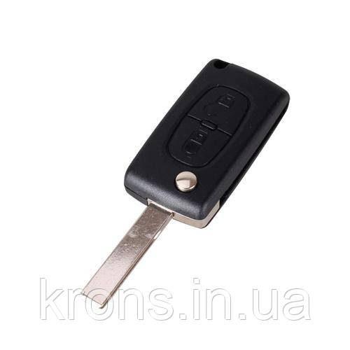 Викидний ключ, корпус під чіп, 2кн DKT0269, Peugeot, ніша CE0536, HU83
