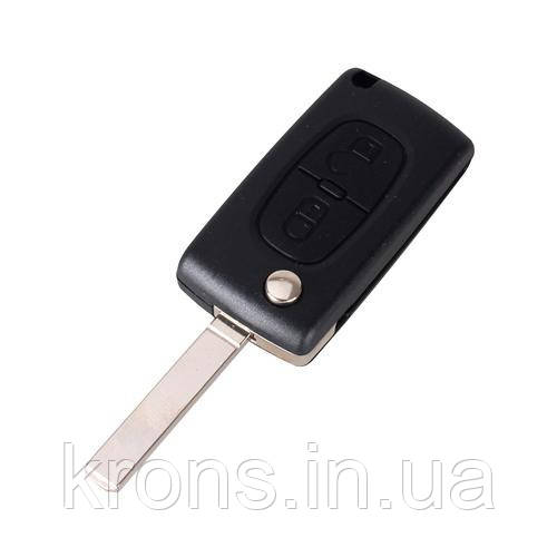 Викидний ключ, корпус під чіп, 2кн DKT0269, Peugeot, ніша CE0536, VA2