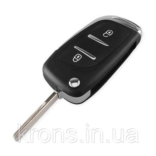 Викидний ключ, корпус під чіп, 3кн DKT0269, Peugeot, ніша CE0536, HU83