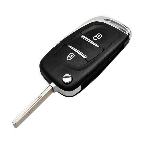 Выкидной ключ, корпус под чип, 2кн, Peugeot, ниша CE0523, HU83, NEW