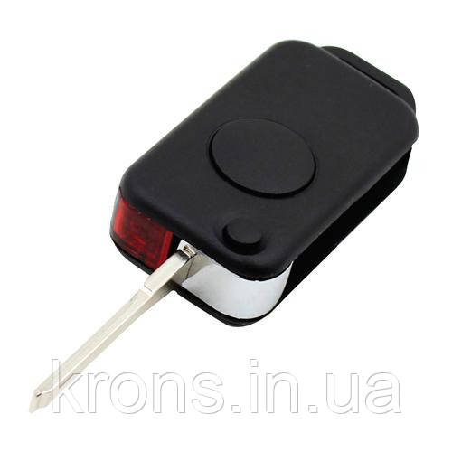 Викидний ключ, корпус під чіп, 1кн, Mercedes, HU64