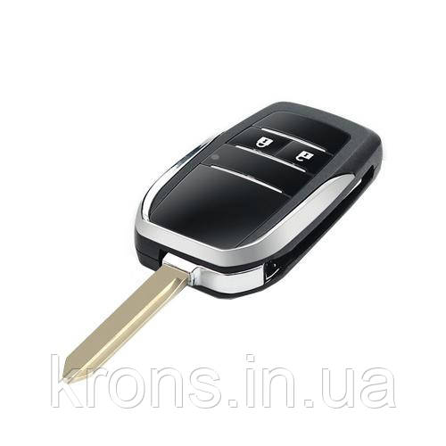 Викидний ключ, корпус під чіп, 2кн, Toyota, TOY47, NEW