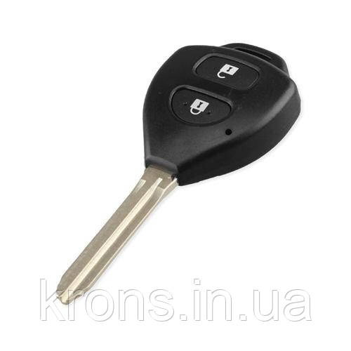Ключ заготівка, корпус під чіп, 2кн, Toyota, TOY43