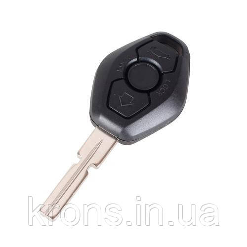 Ключ заготування, корпус під чіп, 3кн, BMW, HU58