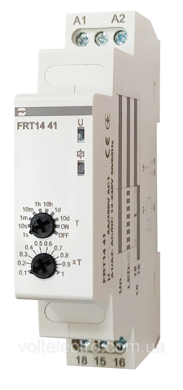 Реле часу з затримкою на включення FRT14 41 12-240V AC/DC, фото 1