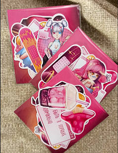 Стікери Pink авторські ілюстрації