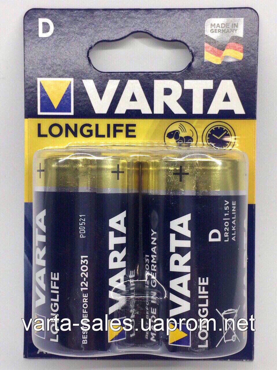 Батарейки Varta LongLife LR20 D (щелочные) - фото 8 - id-p1373428