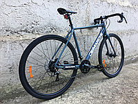Гравійний велосипед DeMARCHE Gravel Point 28" L-TWOO (рама S, 18S, 2х9) сірий глянець