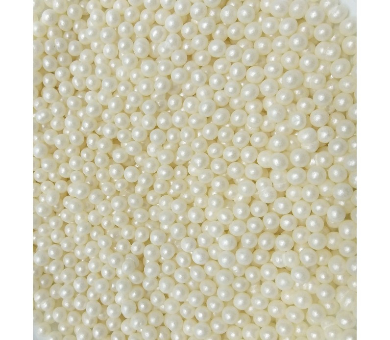 Рисові кульки в перламутровій білій глазурі (3-4мм) Туреччина