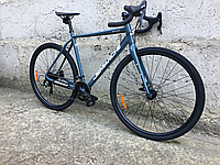 Гравийный велосипед DeMARCHE Gravel Point 28" L-TWOO (рама L, 18S, 2х9) серый глянец