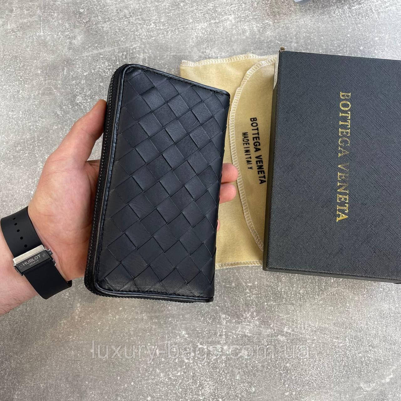 Шкіряний чоловічий гаманець Bottega Veneta
