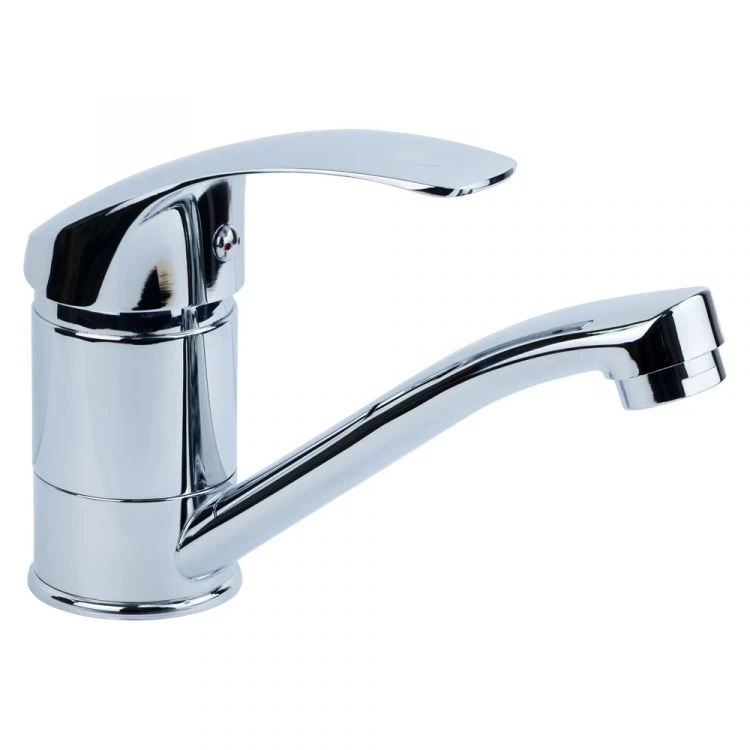 Змішувач для кухні гусак прямий 150 мм на гайці Tau (SD-1B143C), фото 1