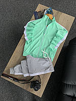 Спортивний костюм з кофтою на блискавці бірюзового кольору (штани, завужені до низу, приталений фасон, весна/літо) M
