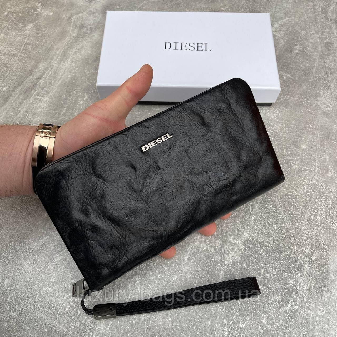 Чоловічий стильний гаманець на блискавці Diesel