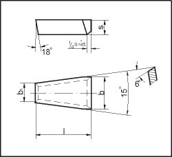 Пластина твердосплавная напайная 51030 Т15К6, фото 1