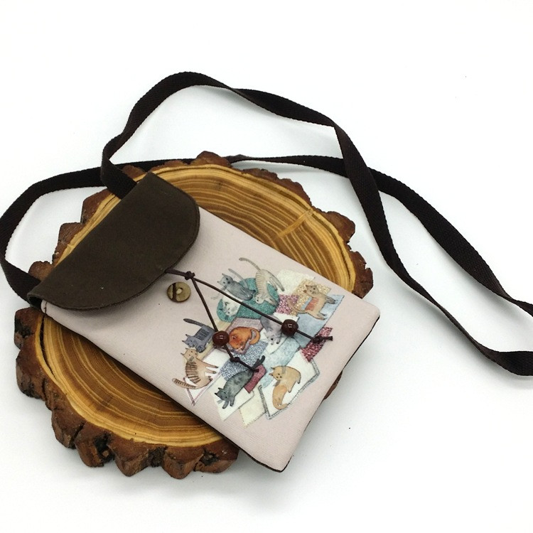 Жіноча сумка-гаманець Cats текстильна