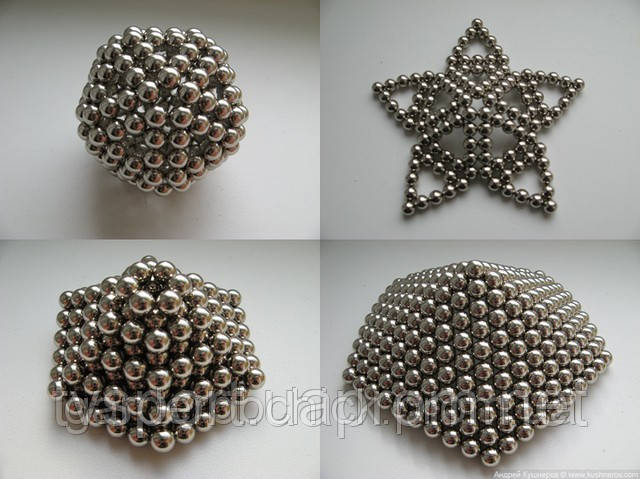 Неокубы Neocube магнитные шарики 5 мм. (колір срібло, золото, мульти) - фото 5 - id-p20191374