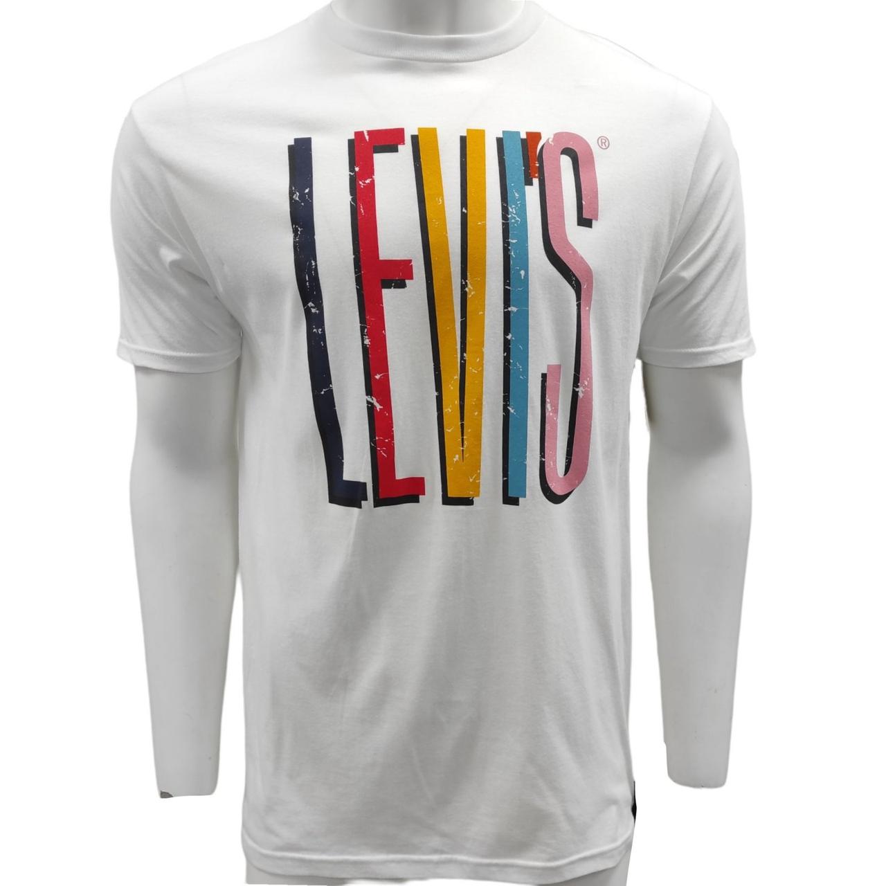 Чоловіча футболка Levi's з круглим вирізом і короткими рукавами, білий, розмір L