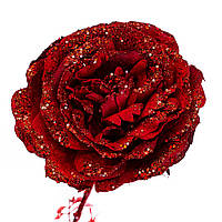 Новогодняя роза 74 см красная 1