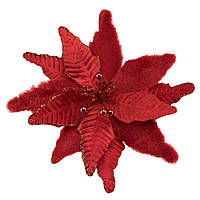Декоративной цветок "Пуансетия", красный, 32см. 1