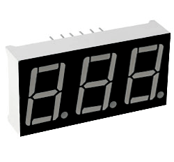 Індикатор 3 розряду 0.4" Синій, анод, чорний фон KL-4031-BB