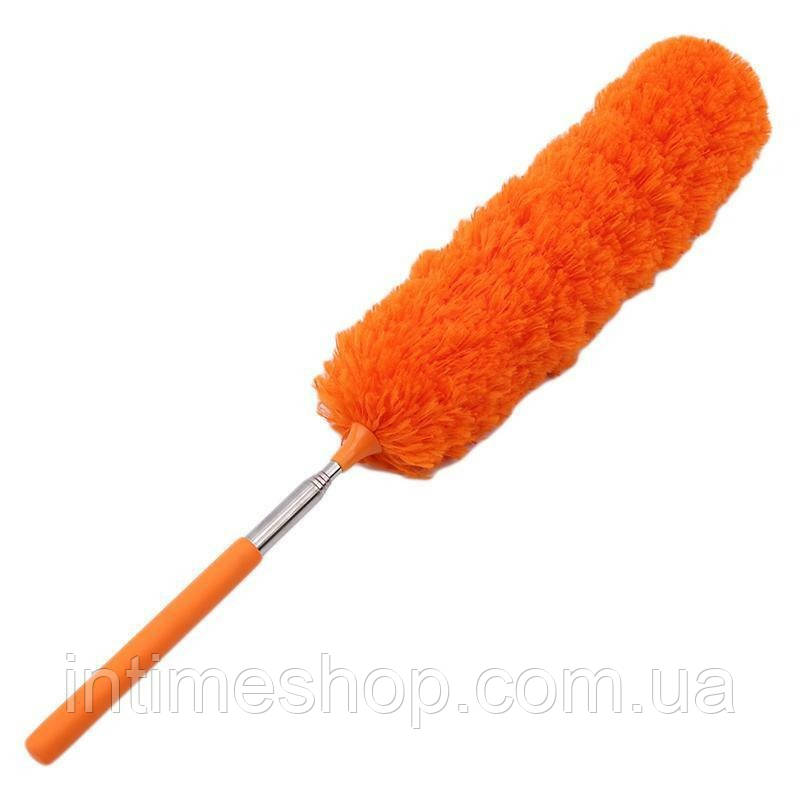 Пипидастр для смахивания пыли Microfibre Duster 33-80 см оранжевый, метелка для сбора пыли (TI) - фото 2 - id-p1498944482