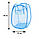 Кошик для білизни тканинний складний 58х33 см, Блакитка сітка для іграшок - контейнер для зберігання речей, фото 8