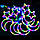 Гірлянда штора - зірки та півмісяці LED modeling lamp 9m-1, новорічна гірлянда Мультикольорова 3.7м (гирлянда), фото 3