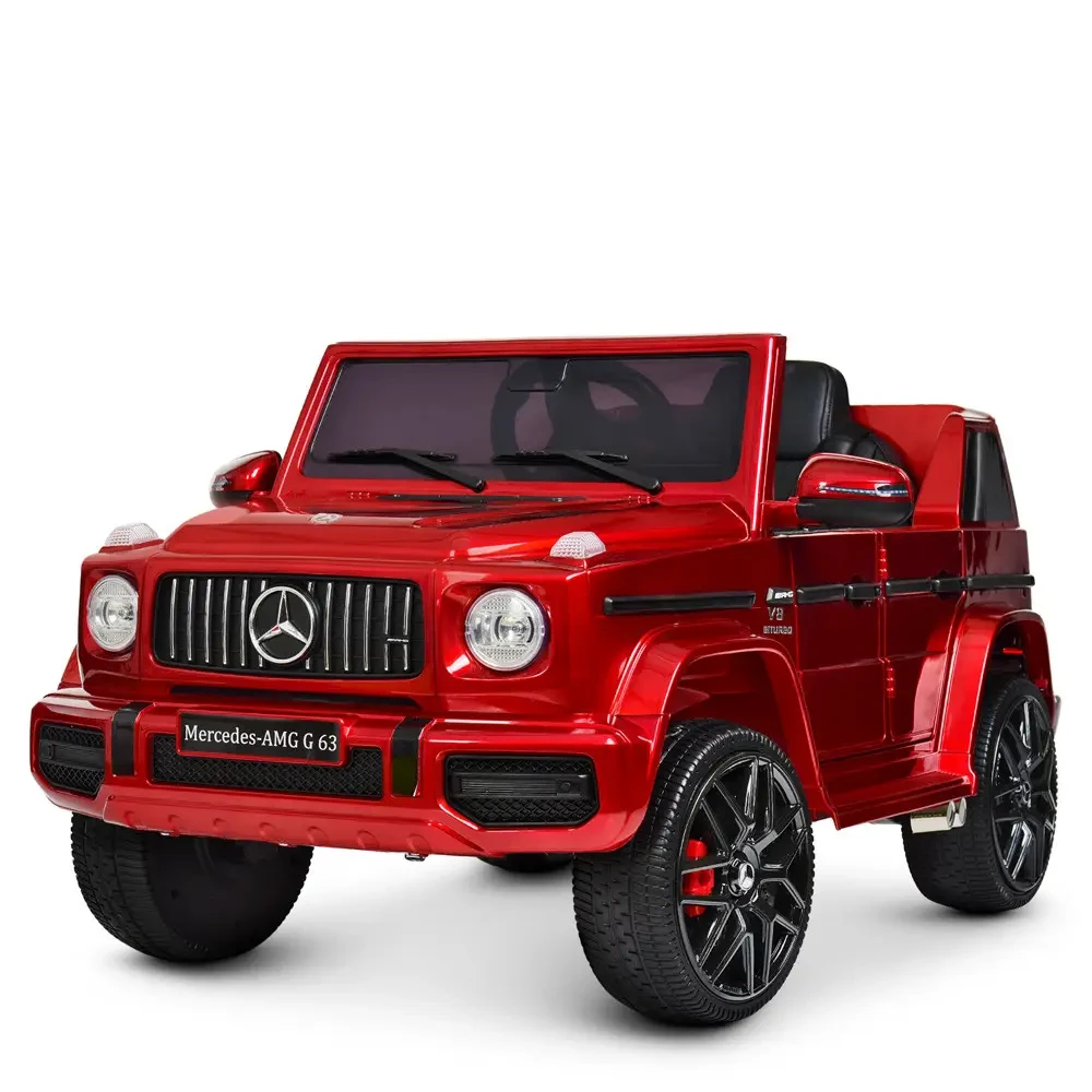 Дитячий електромобіль джип Mercedes G63 AMG червоний гелик, фото 1