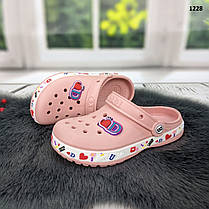 Крокси сабо підліткові для дівчинки пудрові Dago Style р-р 33-36, фото 3