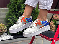 Жіночі білі кеди Nike Air Force 1, жіночі м'які кросівки, повсякденні кеди для дівчат Найк Аїр Форс