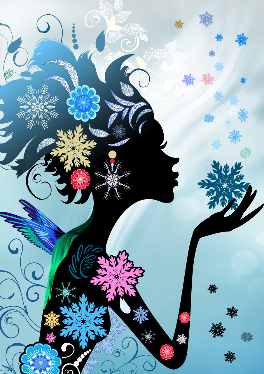Схема для вышивки бисером "Девушка зима", А3 - фото 2 - id-p257099952