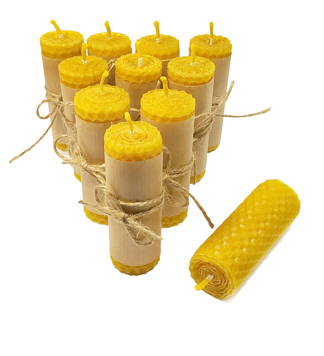 Свічки із натурального бджолиного воску (вощина) ручної роботи