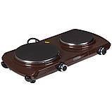 Електроплитка Термія ЕПЧ2-2,2/230М2 з чавунною конфоркою, біла, коричнева, фото 2