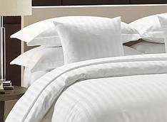 Двоспальний-максі комплект постільної білизни "Біла полоска" з простирадлом 220/250