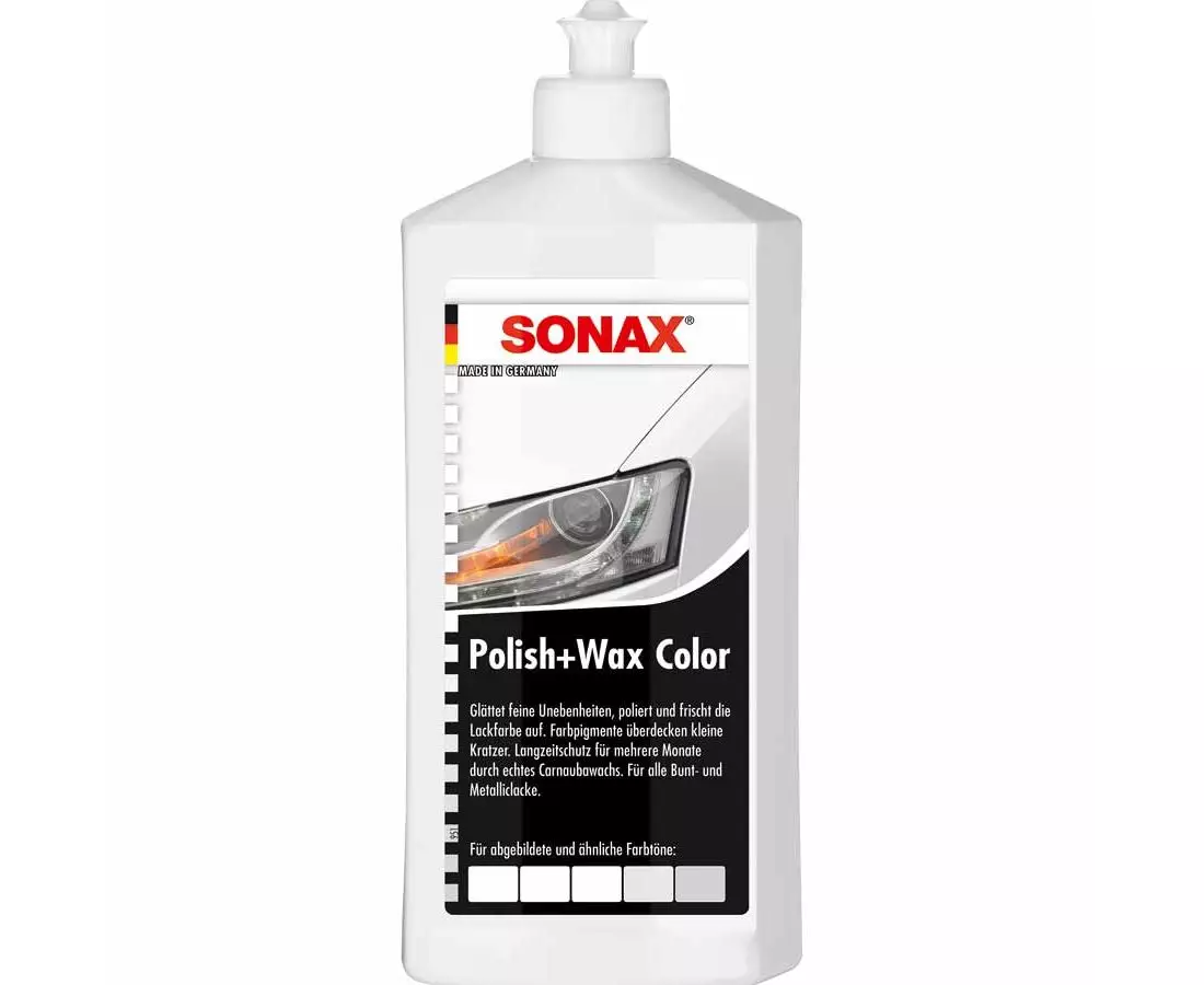 Кольорова поліроль з воском білий 250 мл SONAX Polish&Wax Color NanoPro (296041)