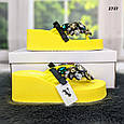 В' єтнамки м'які на платформі жовті зі стразами 2737, фото 5
