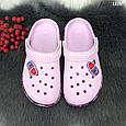 Крокси сабо підліткові для дівчинки бузкові Dago Style р-р 33-36, фото 4