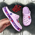 Крокси сабо підліткові для дівчинки бузкові Dago Style р-р 33-36, фото 6