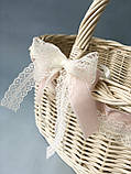 Великодній кошик білий з декором, фото 6