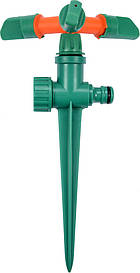 Зрошувач обертовий 3-сторонній FLO на кіл, до шланга 1/2", ABS-пластик FLO (Польща)