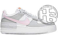 Женские кроссовки Nike Air Force 1 Shadow White Grey Pink ALL02293